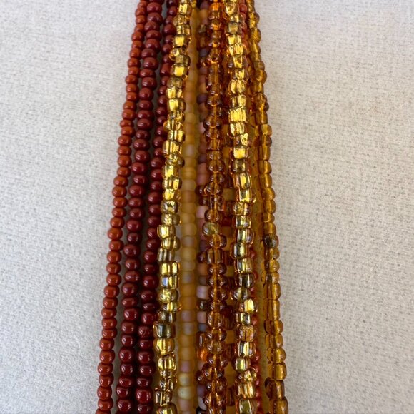 NEW - Hand Crafted Necklace & Coordinating Dangle Earrings - Earth Tone Beads - Picture 4 of 11